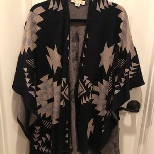 Tribal poncho heavy material